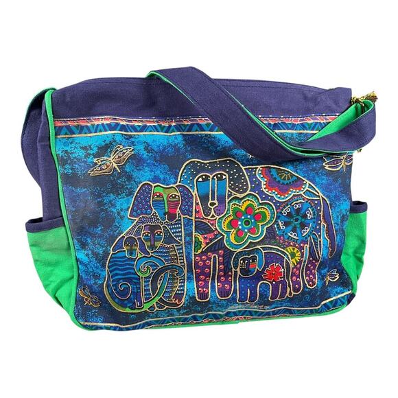 LAUREL Burch Vintage Y2K 90's Medium Canvas Tote Hobo Bag Dog Crossbody Purse - Picture 16 of 16